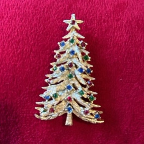 HOLIDAY🎄🎄ART Arthur Pepper Rhinestone Christmas Tree BROOCH - Picture 4 of 7